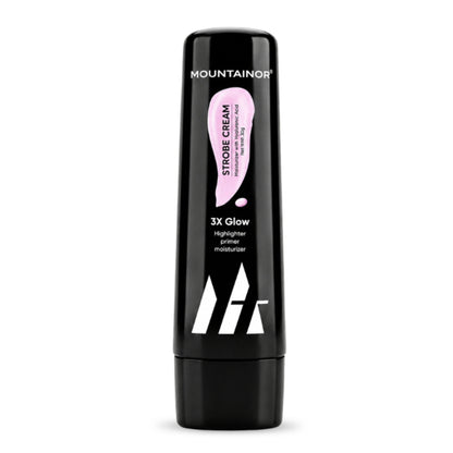 Mountainor 3 In 1 Strobe cream Highlighter + Moisturiser + Primer with Hyaluronic Acid - Pink