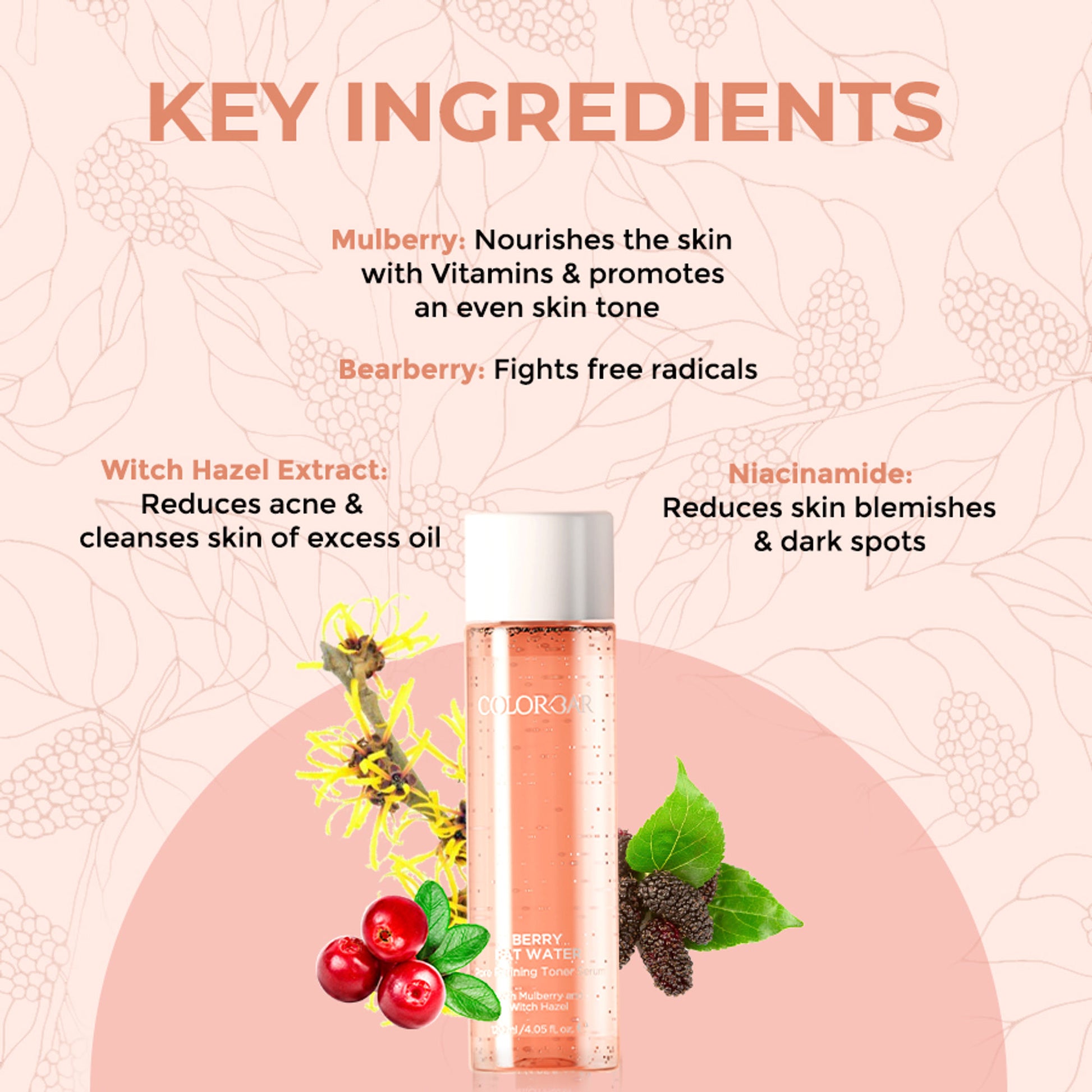 Colorbar Berry Fat Water Pore Refining Toner Serum