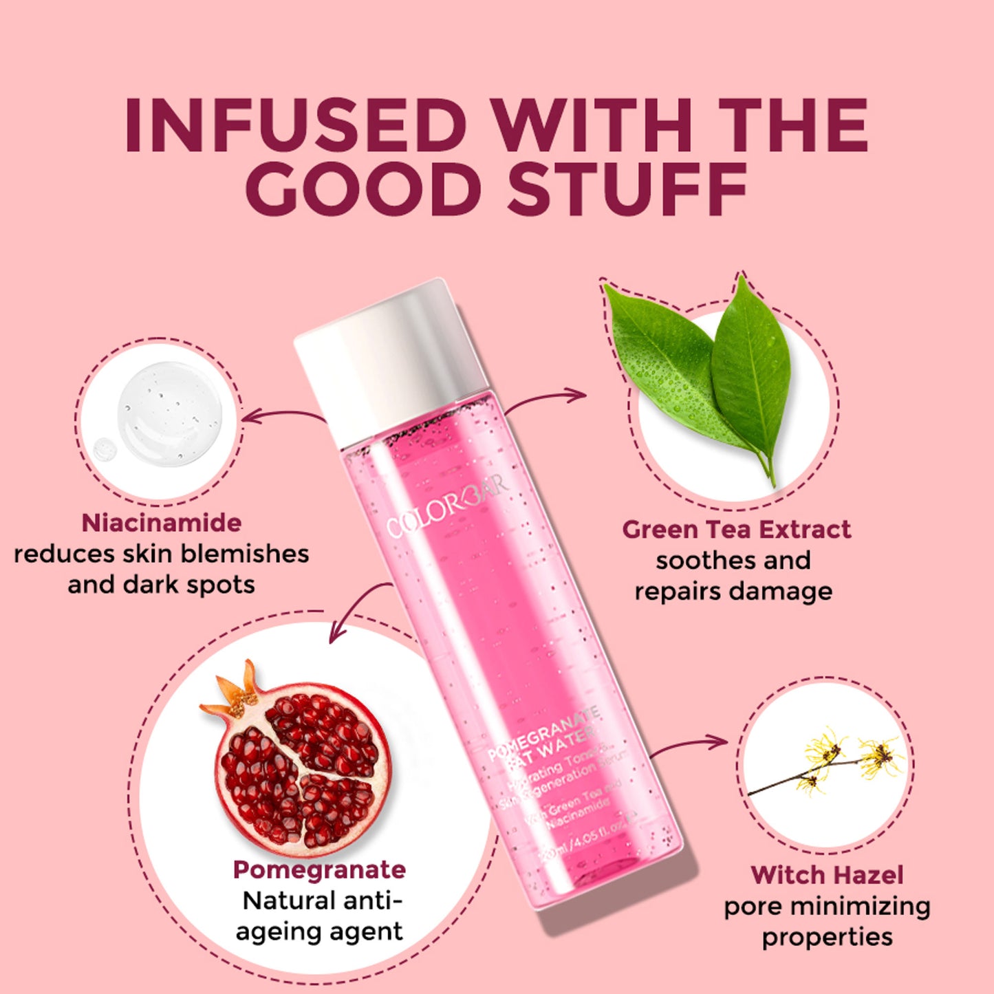 Colorbar Pomegranate Fat Water Pore Refining Toner Serum