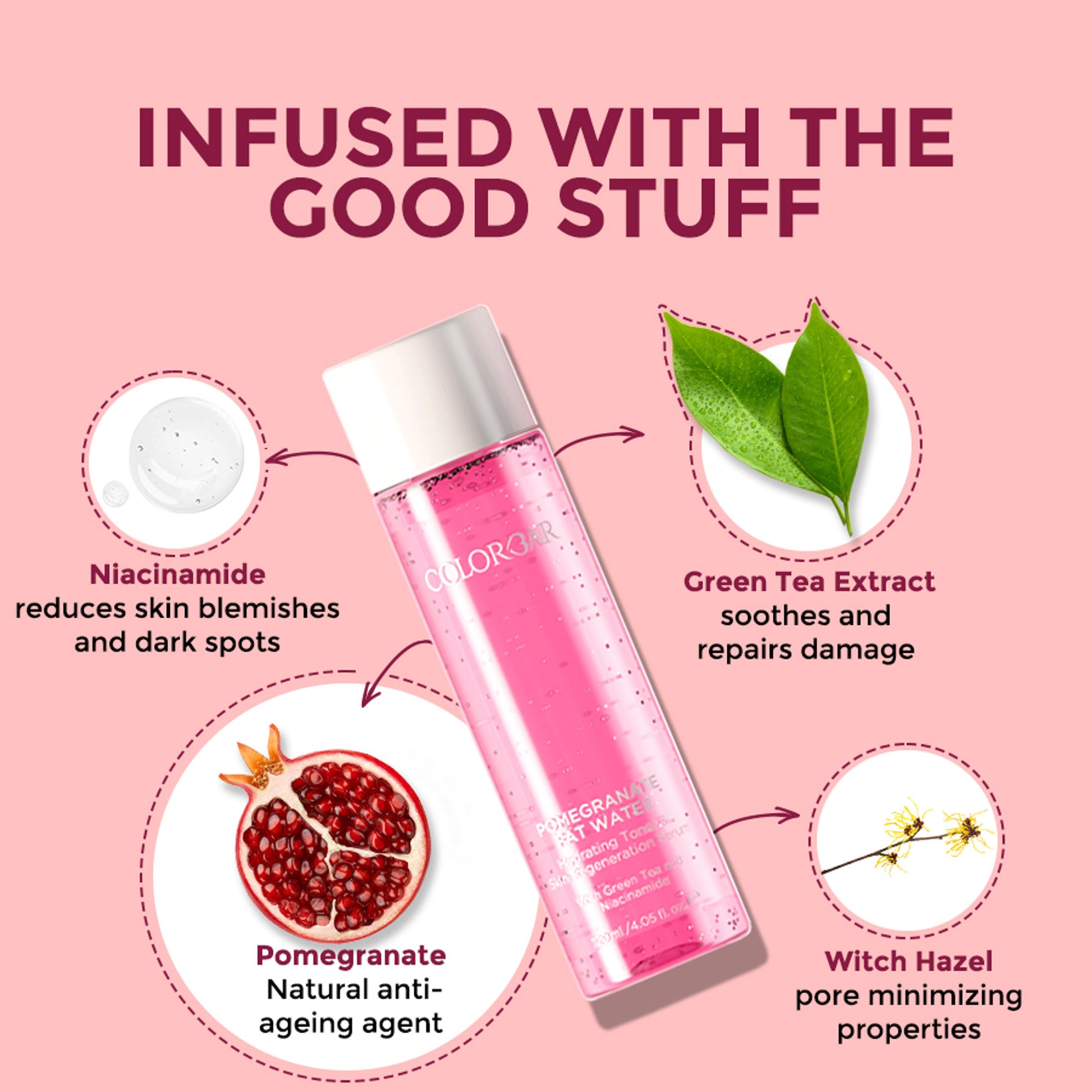 Colorbar Pomegranate Fat Water Pore Refining Toner Serum