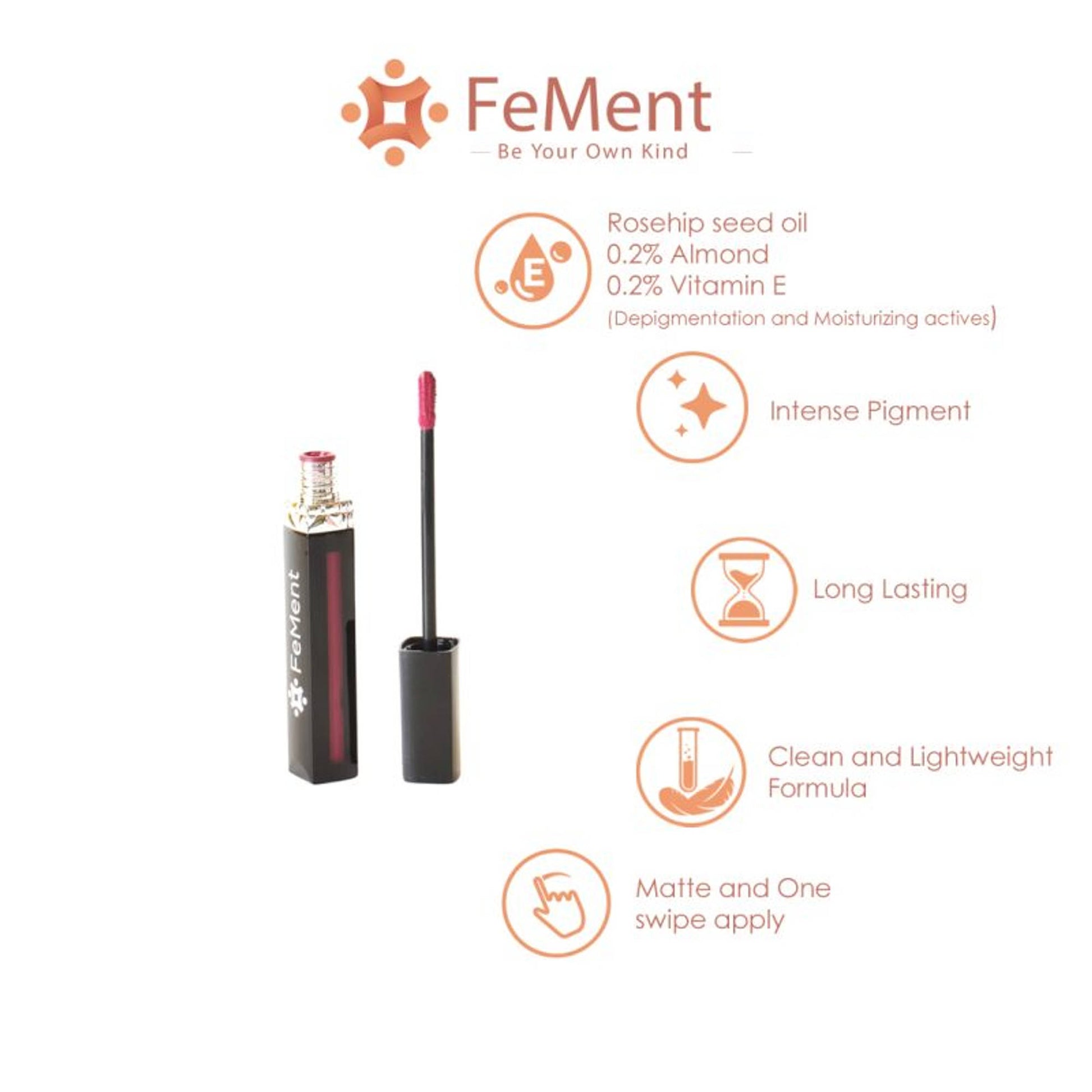 FeMent Clean Matte Liquid Lipstick - Vibe