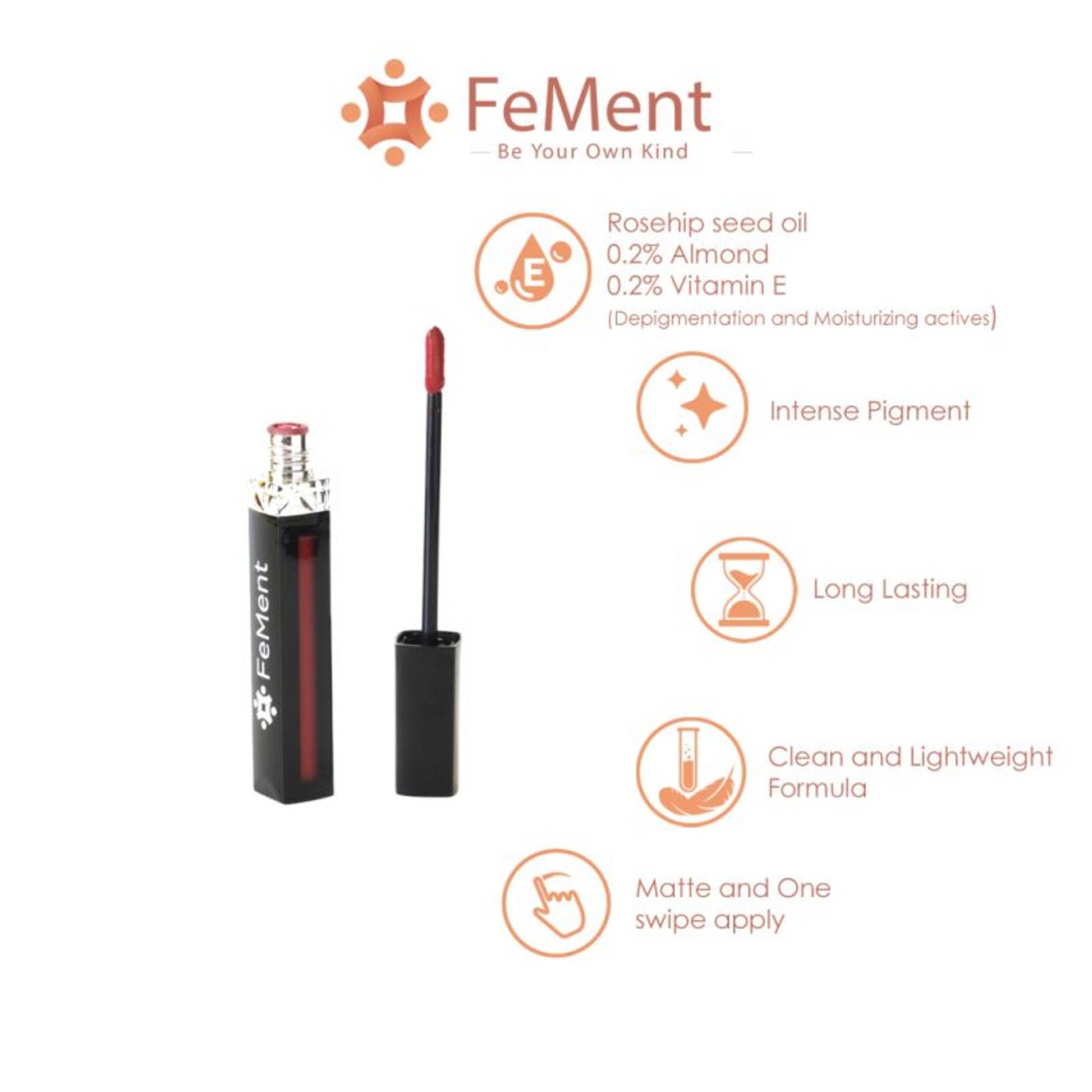 FeMent Clean Matte Liquid Lipstick - Show Off