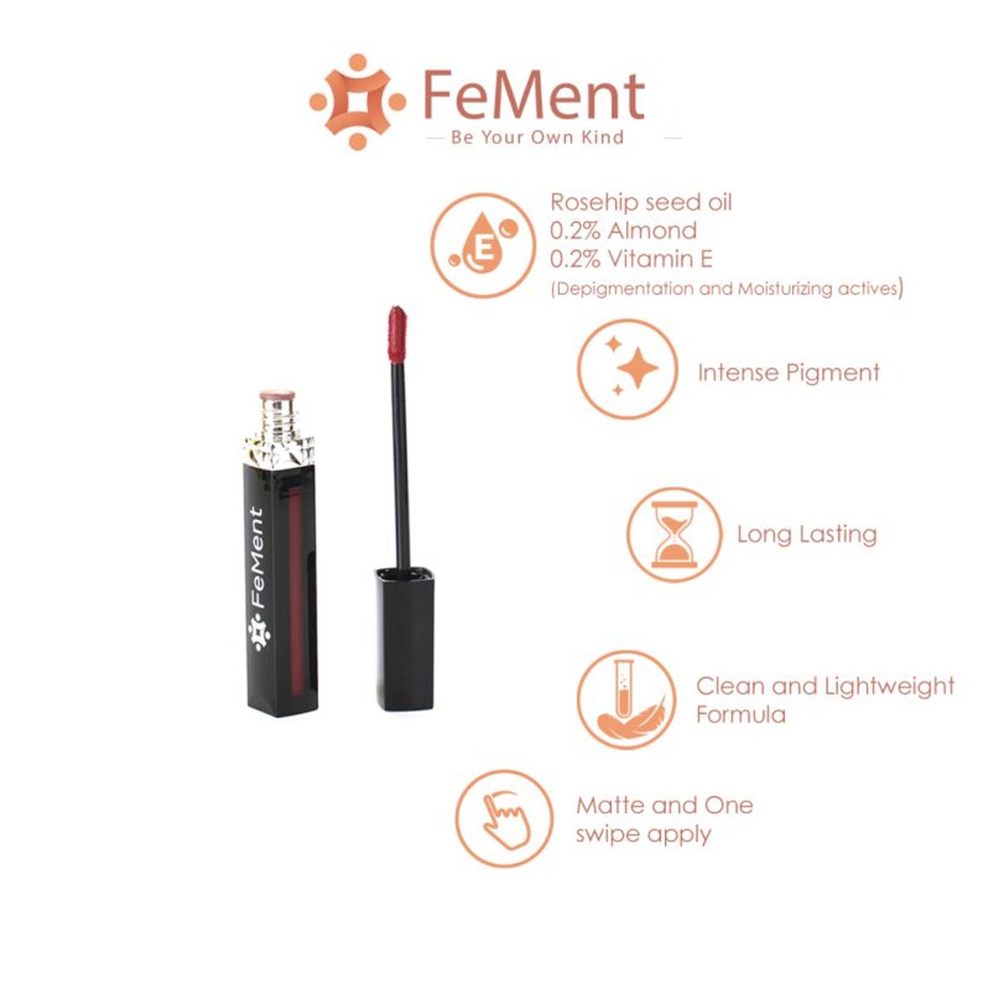 FeMent Clean Matte Liquid Lipstick - Lit