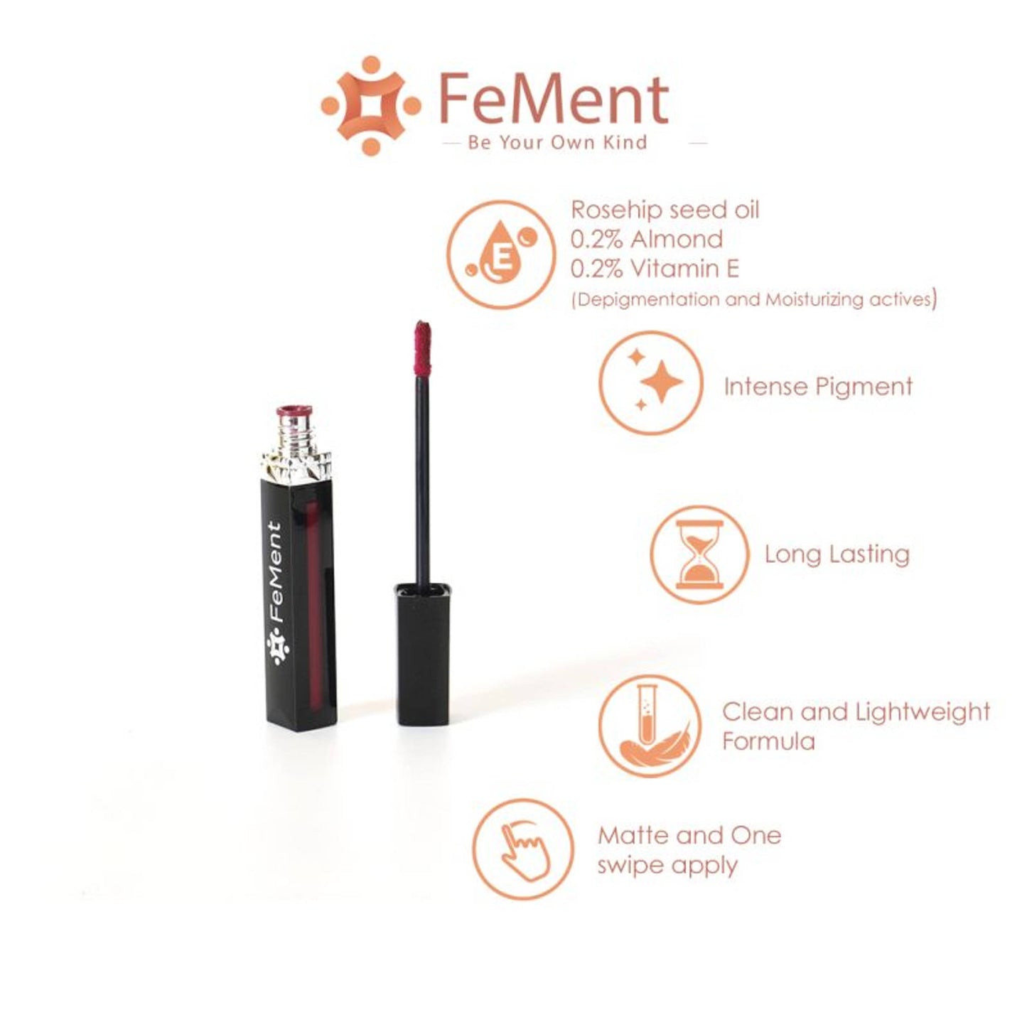 FeMent Clean Matte Liquid Lipstick - Chill