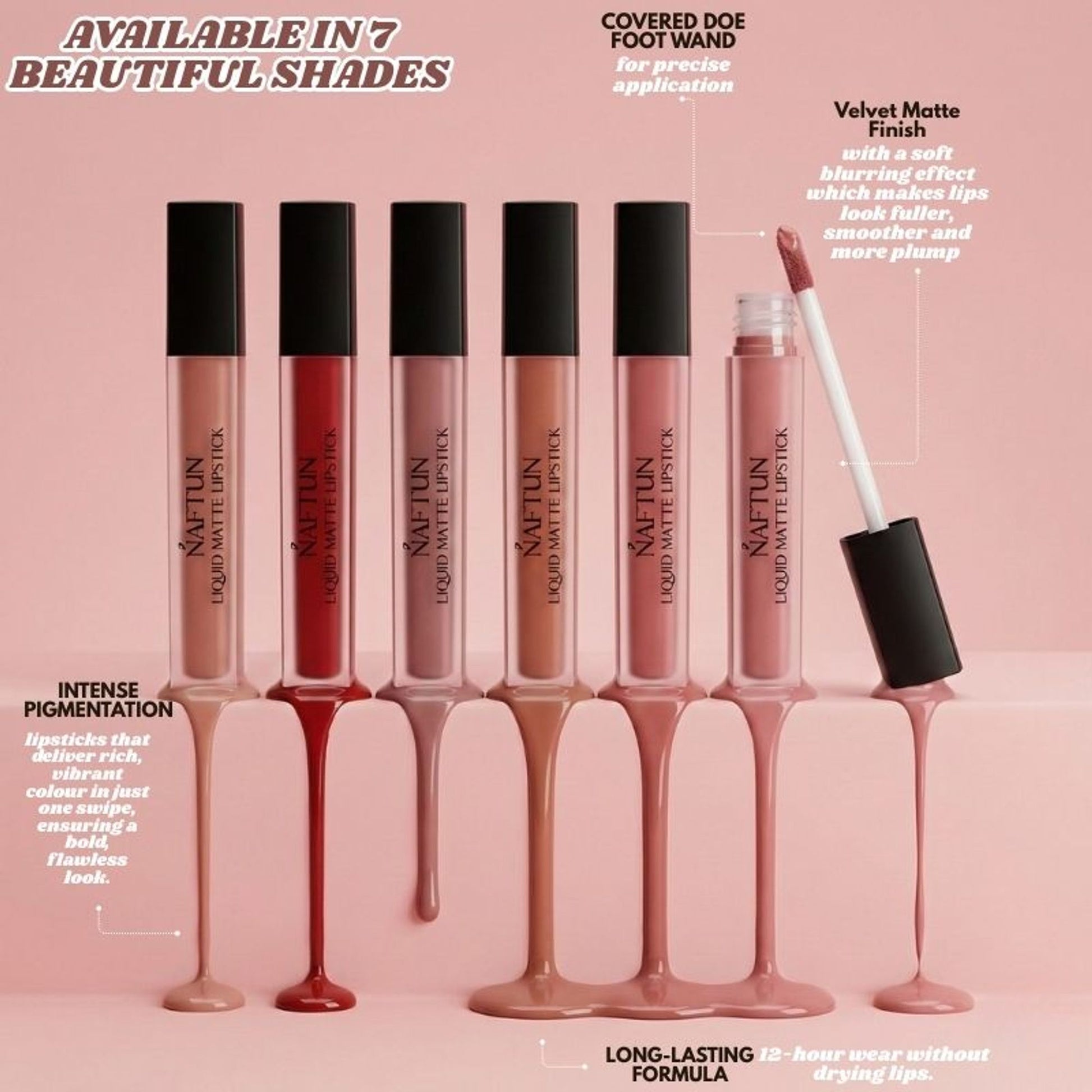 NAFTUN BEAUTY Liquid Matte Lipstick - Kissing Booth