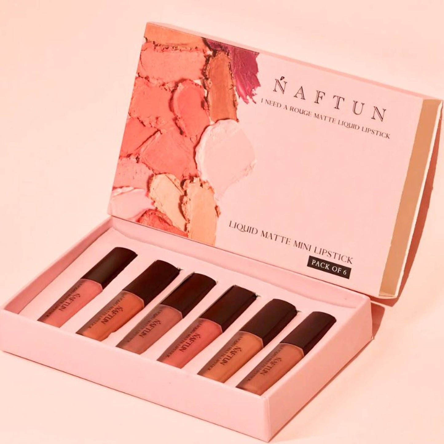 NAFTUN BEAUTY Liquid Matte Mini Lipstick Pack Of 6