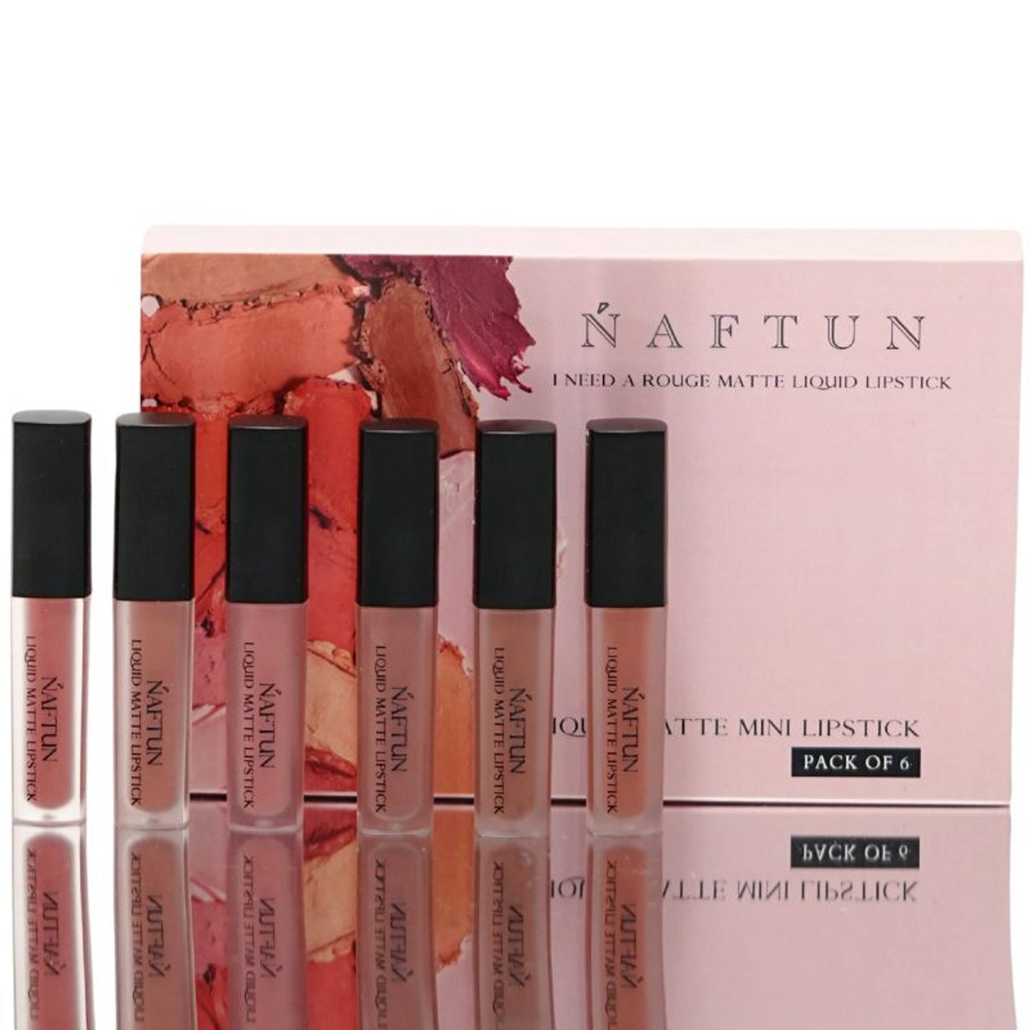 NAFTUN BEAUTY Liquid Matte Mini Lipstick Pack Of 6