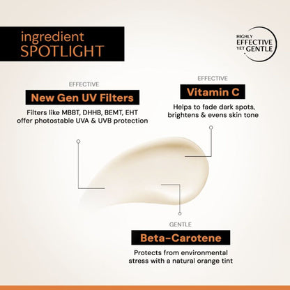 Deconstruct 5% Vitamin C Sunscreen SPF 50 PA++++ (In Vivo), Brightens Skin Tone, New Gen Filters