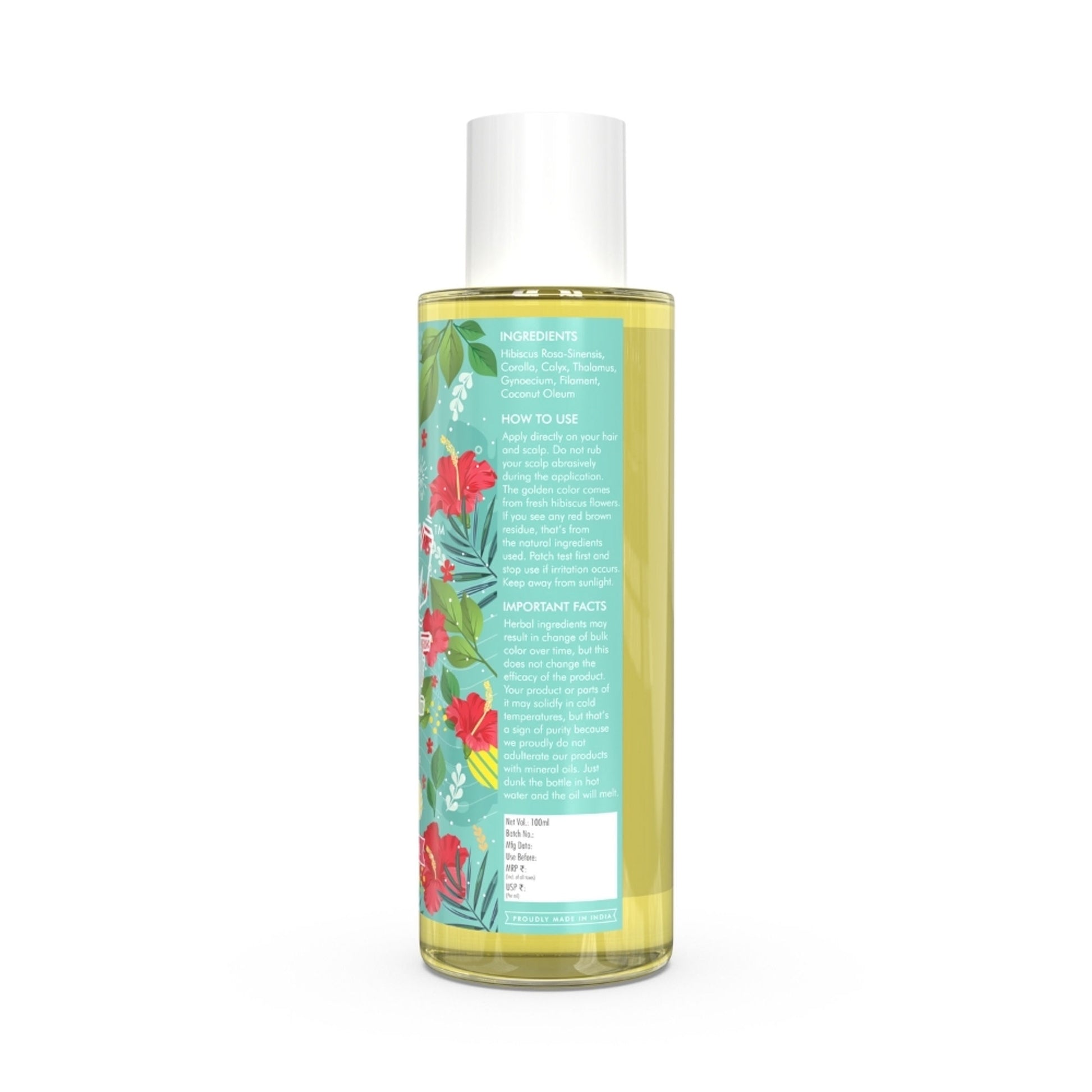 Hibiscus Monkey HM Love Scalp & Hair Oil with Fresh Hibiscus, 100% Natural for Regrowth, Anti-Frizz