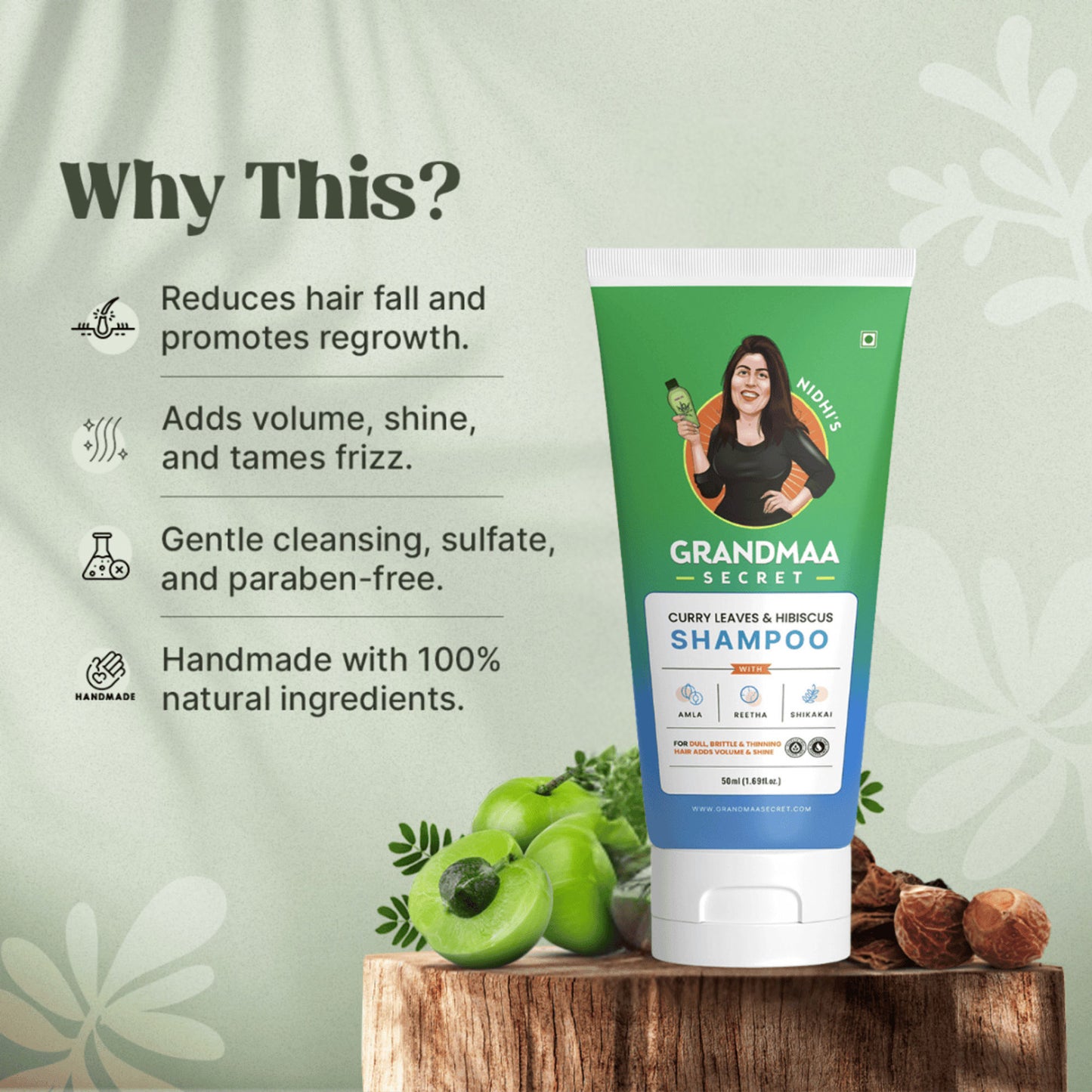 NIDHI'S GRANDMAA SECRET Curry Leaf & Hibiscus Shampoo