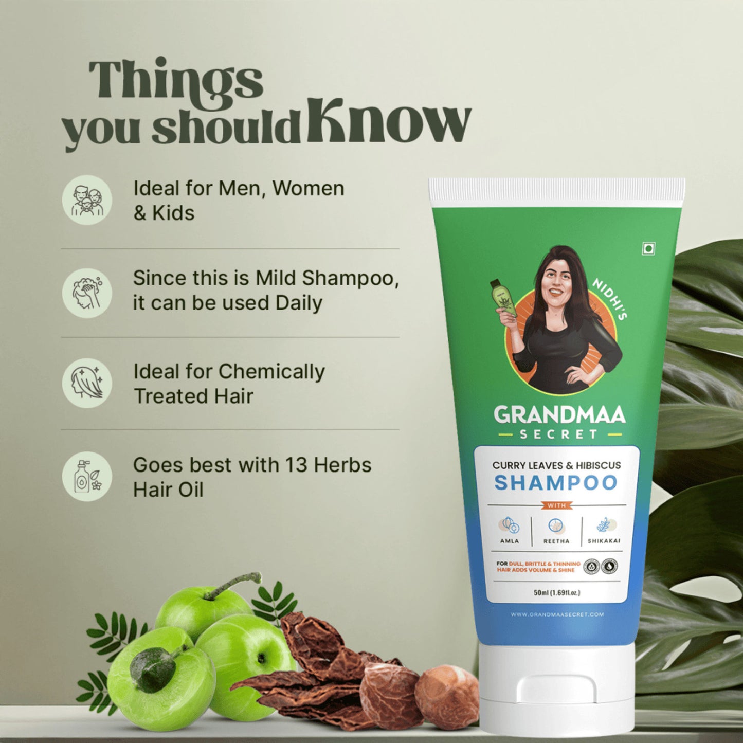 NIDHI'S GRANDMAA SECRET Curry Leaf & Hibiscus Shampoo