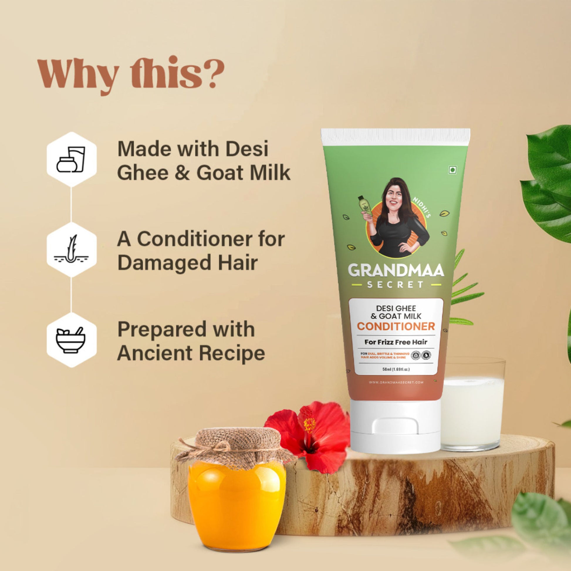 NIDHI'S GRANDMAA SECRET Desi Ghee And Goat Milk Conditioner