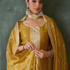 Dhiyona IE Women Embroidered Regular Sequinned Kurta with Trousers & Dupatta