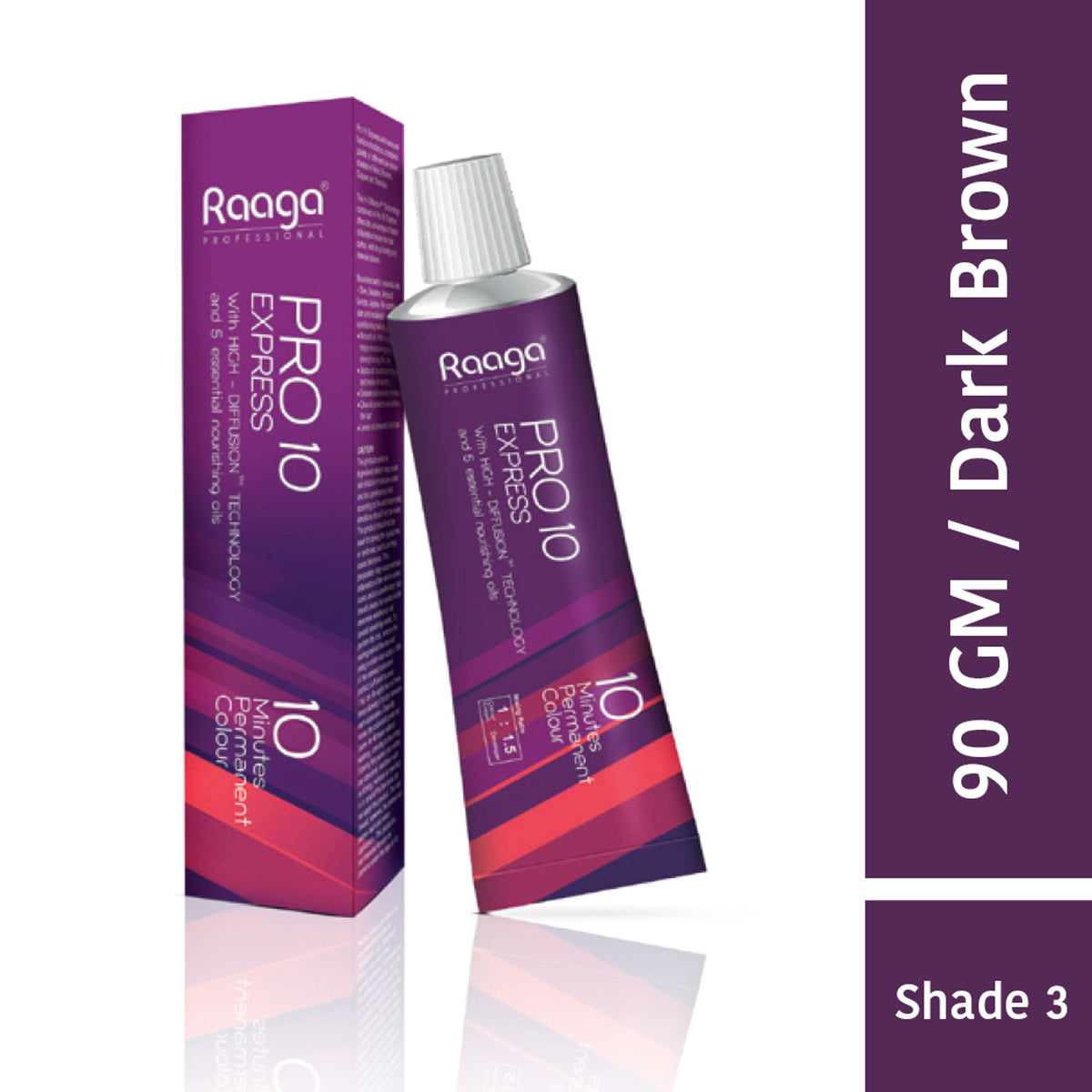 Raaga Professional Pro 10 Express Permanent Hair Colour - Dark Brown
