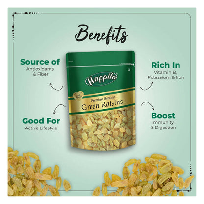 Happilo Premium Seedless Green Raisins
