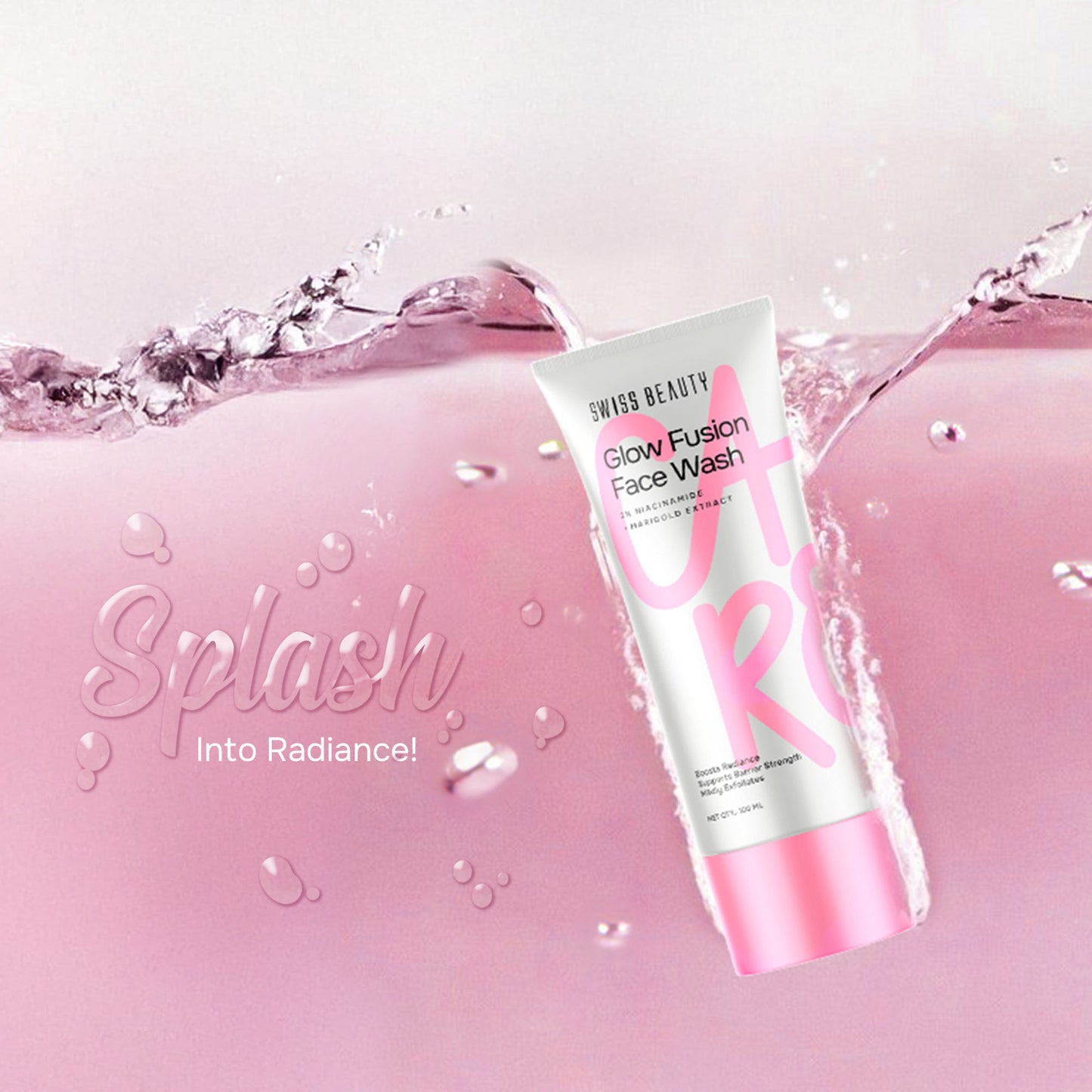Swiss Beauty Care Glow Fusion Face Wash - 2% Niacinamide & Marigold Extract