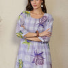 Dhiyona IE Floral Printed Pure Cotton A-Line Kurta With Trouser