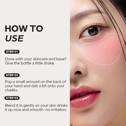 House of Hur Moist Ampoule Blusher Hydrating Liquid Blush with Lightweight Finish - Deep Plum