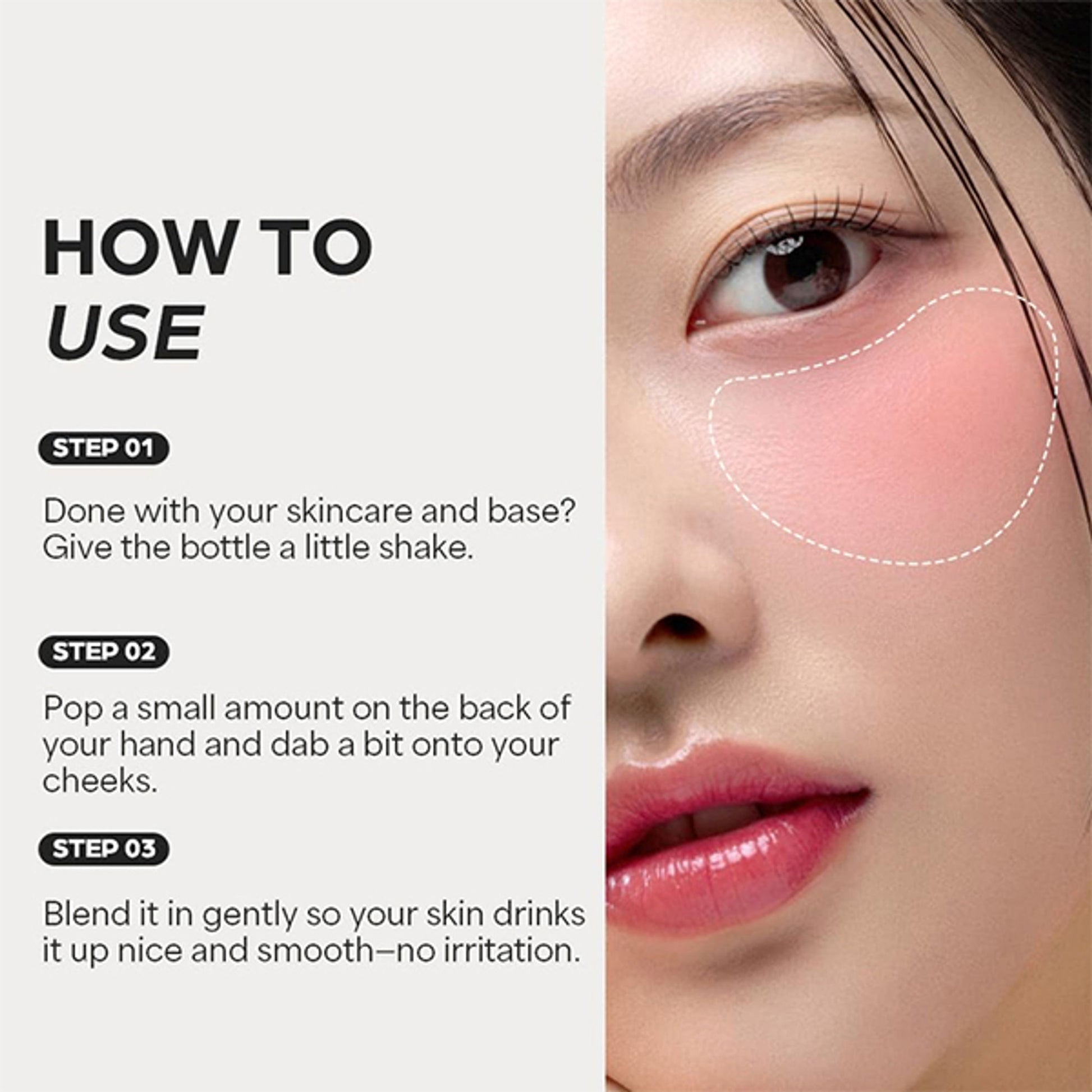 House of Hur Moist Ampoule Blusher Hydrating Liquid Blush with Lightweight Finish - Peach Coral