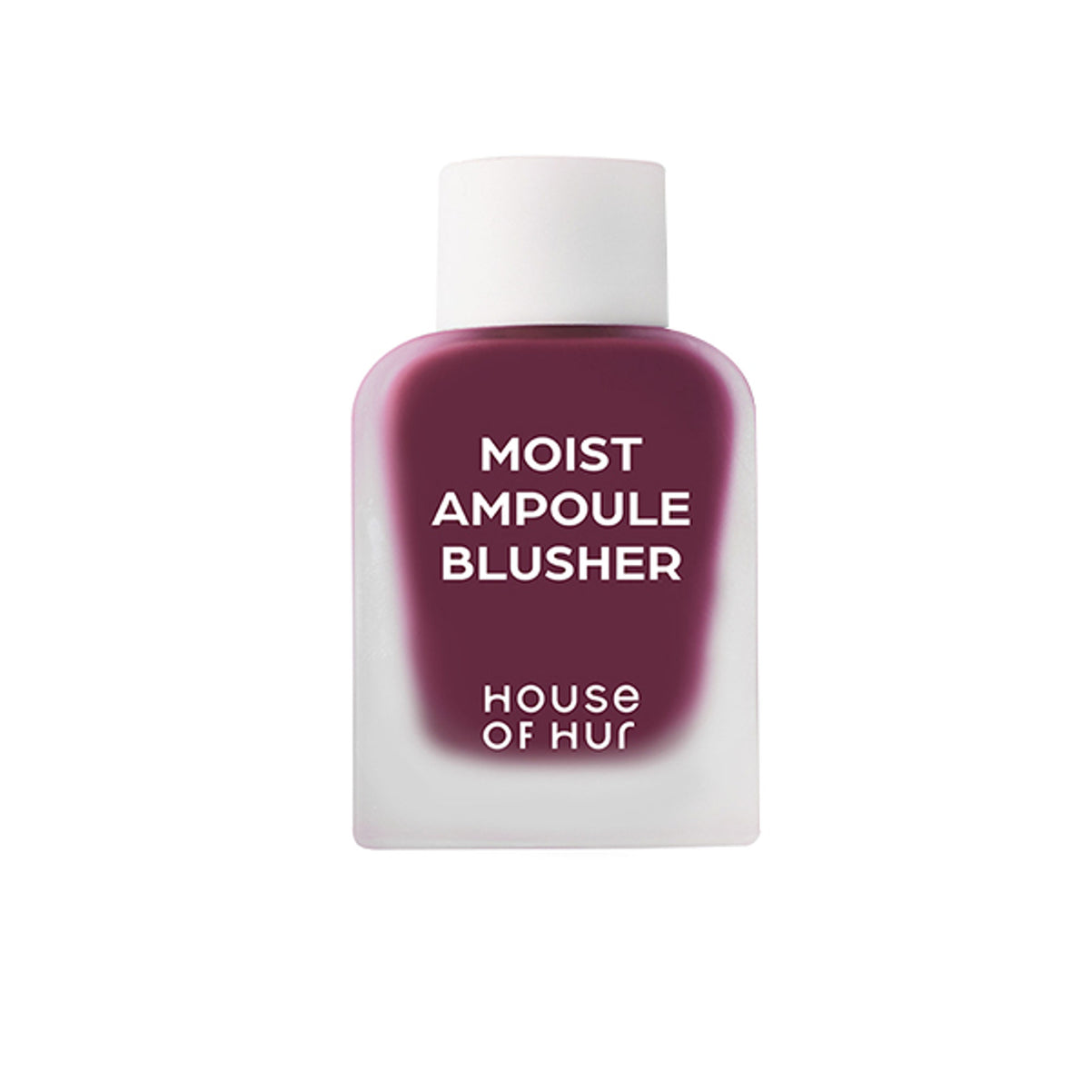 House of HUR Moist Ampoule Blusher in Berry Purple, hydrating liquid blush with a lightweight finish, visible on the cheeks.