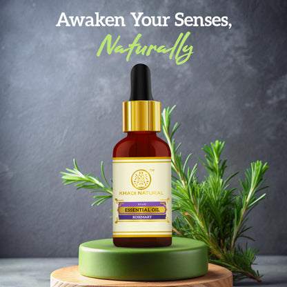 Khadi Natural Rosemary Essential Oil for to Restore Balance and Bring Calm Vibes
