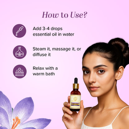 Khadi Natural Rosemary Essential Oil for to Restore Balance and Bring Calm Vibes