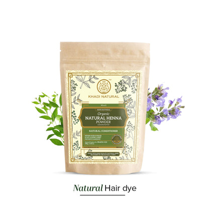 Khadi Natural Herbal Henna Organic Powder for Hair Fall, Dryness and Conditioning