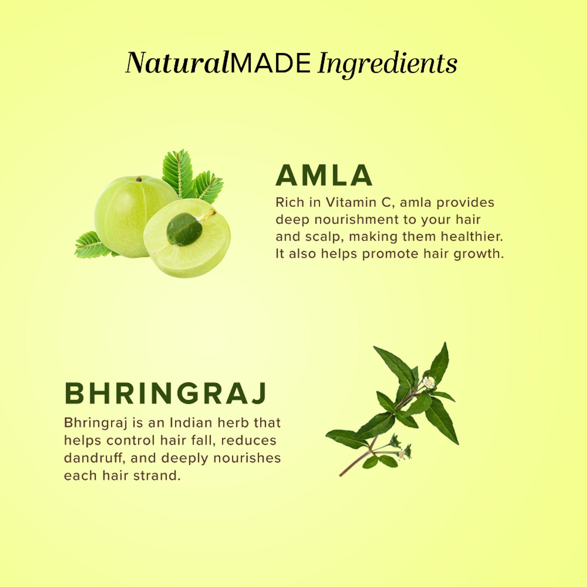 Khadi Natural Amla & Bhringraj Cleanser/Shampoo for Stronger, Thicker and Nourished Hair