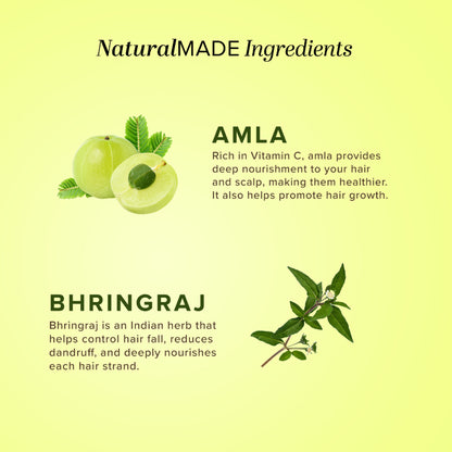 Khadi Natural Amla & Bhringraj Cleanser/Shampoo for Stronger, Thicker and Nourished Hair