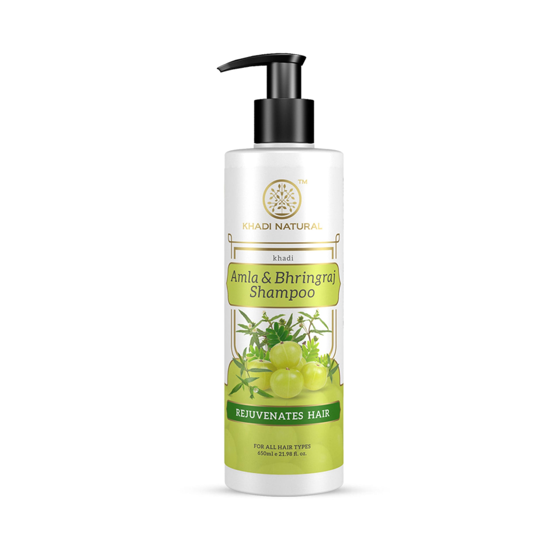 Khadi Natural Amla & Bhringraj Cleanser/Shampoo for Stronger, Thicker and Nourished Hair
