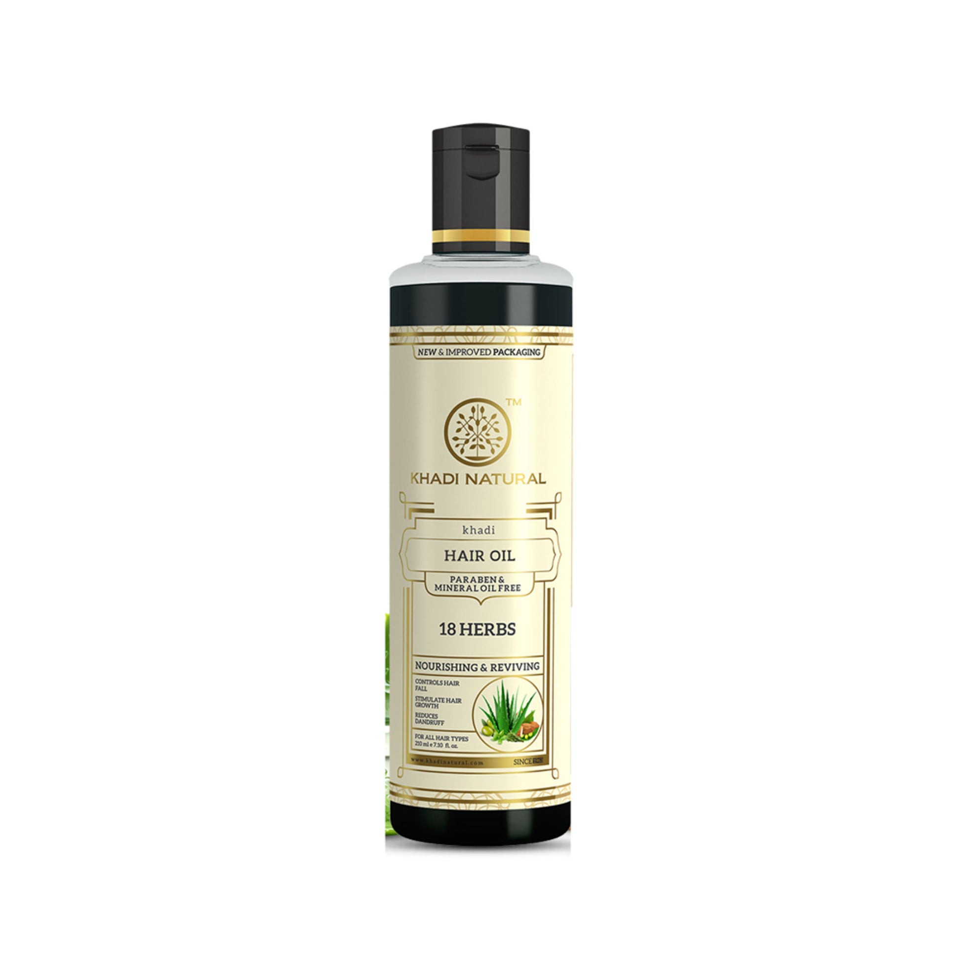 Khadi Natural 18 Herbs Hair Oil for Strong, Shiny, and Healthy Hair