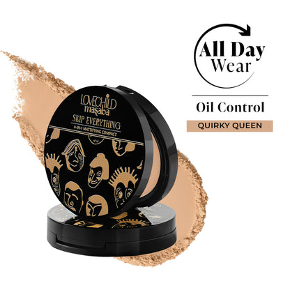 LoveChild Masaba Skip Everything Mattifying Compact - Quirky Queen