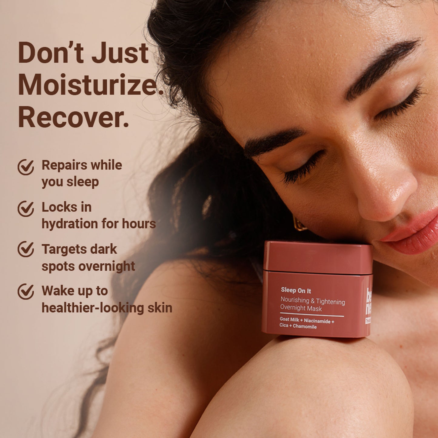 Be Neude Overnight Sleeping Face Mask - Sleep On It
