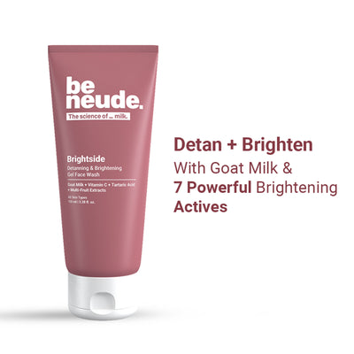 Be Neude Milk Brightside Detanning & Brightening Gel Face Wash