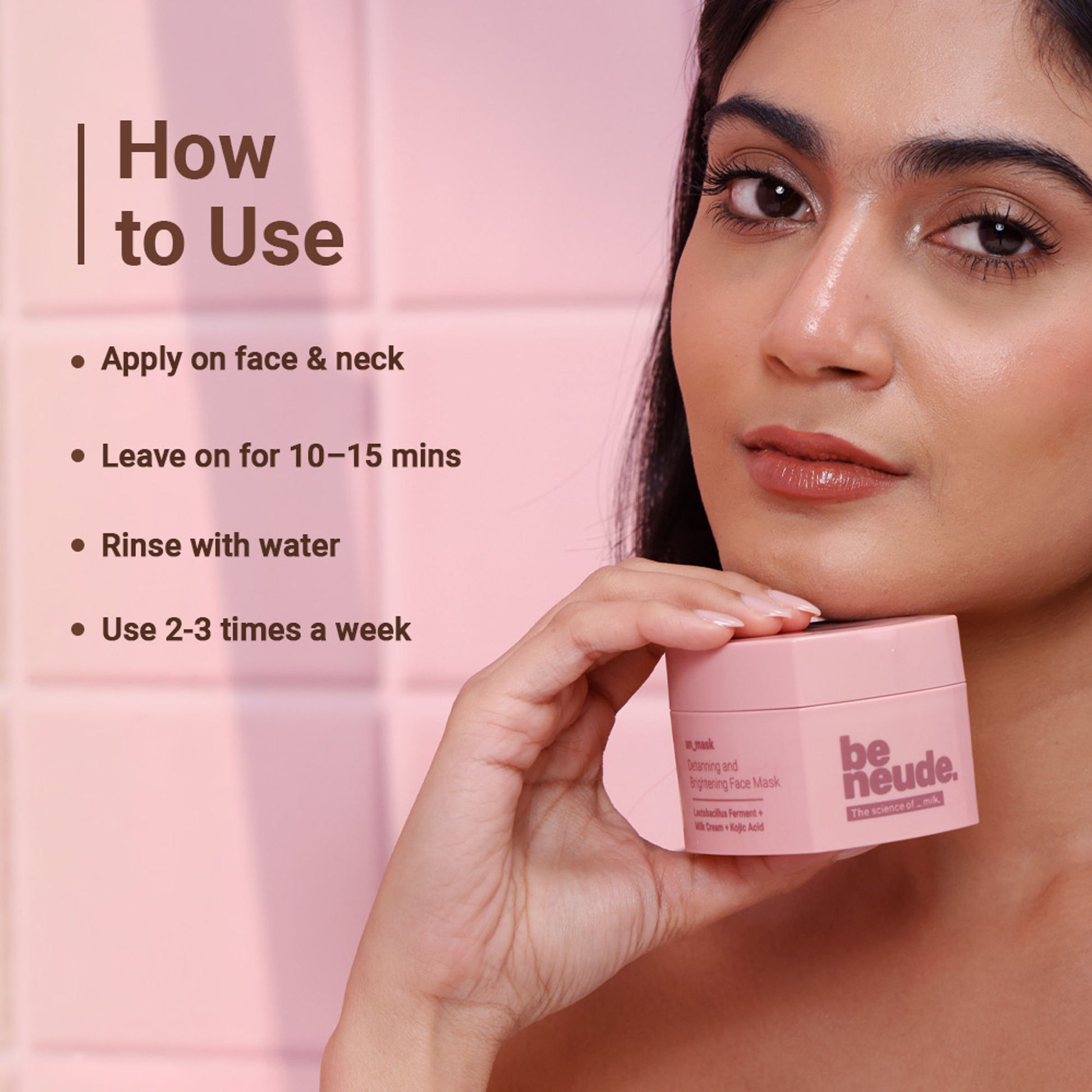 Be Neude Instant Detanning and Brightening Face Mask