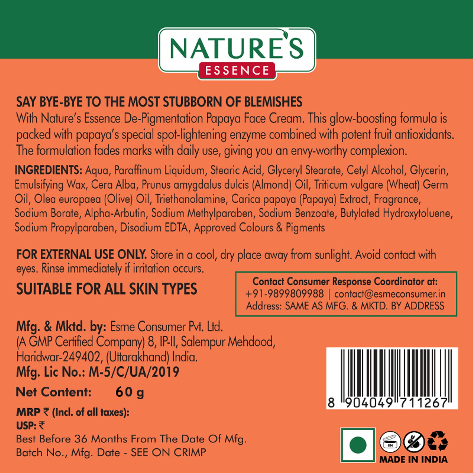Nature's Essence Flawless Face Cream Papaya