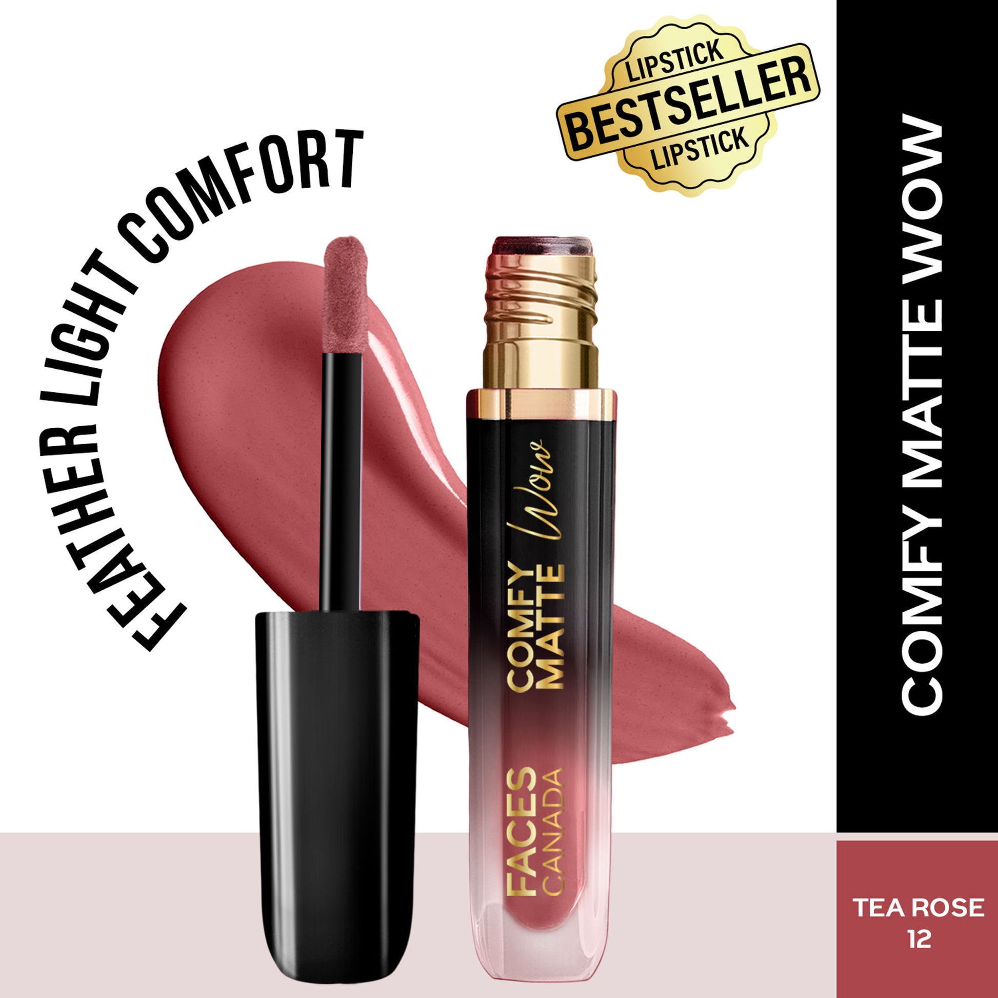 Faces Canada Comfy Matte Wow Liquid Lipstick - Tea Rose 12