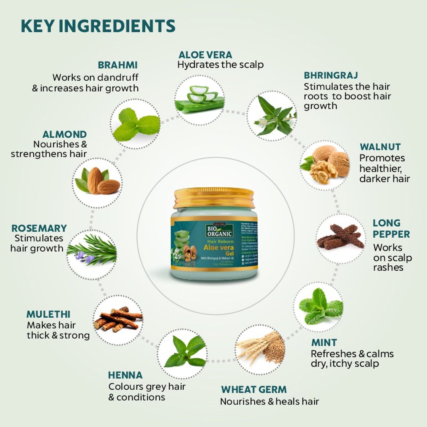 Indus Valley Aloe Vera Gel Hair Reborn Repair & Shine Booster