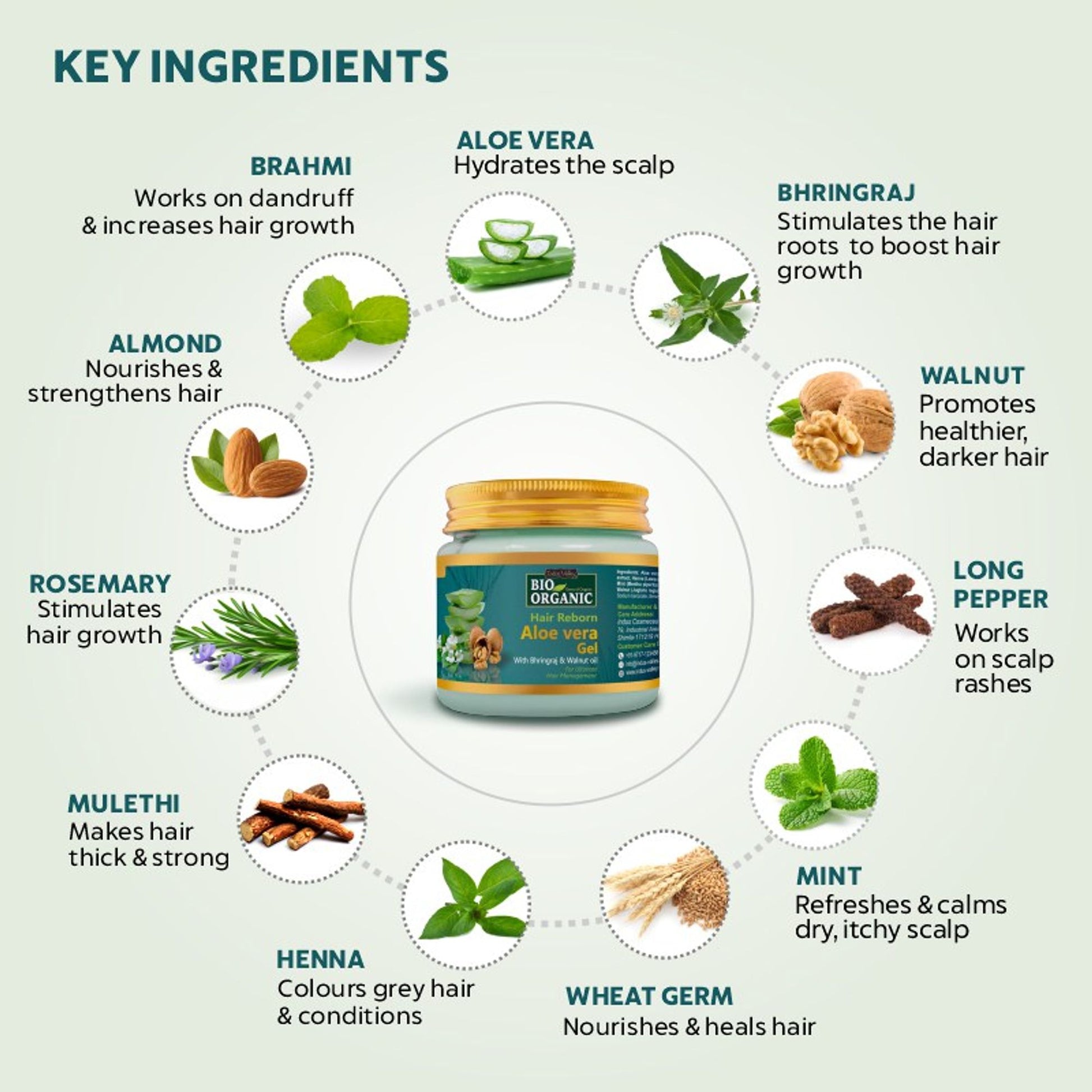 Indus Valley Aloe Vera Gel Hair Reborn Repair & Shine Booster
