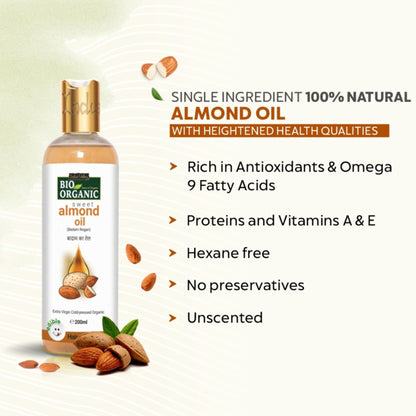 Indus Valley Bio Organic Cold Pressed Sweet Almond Oil