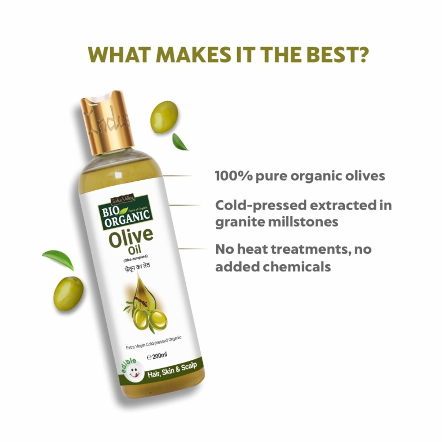 Indus Valley Bio Organic Extra Virgin Olive Massage Oil