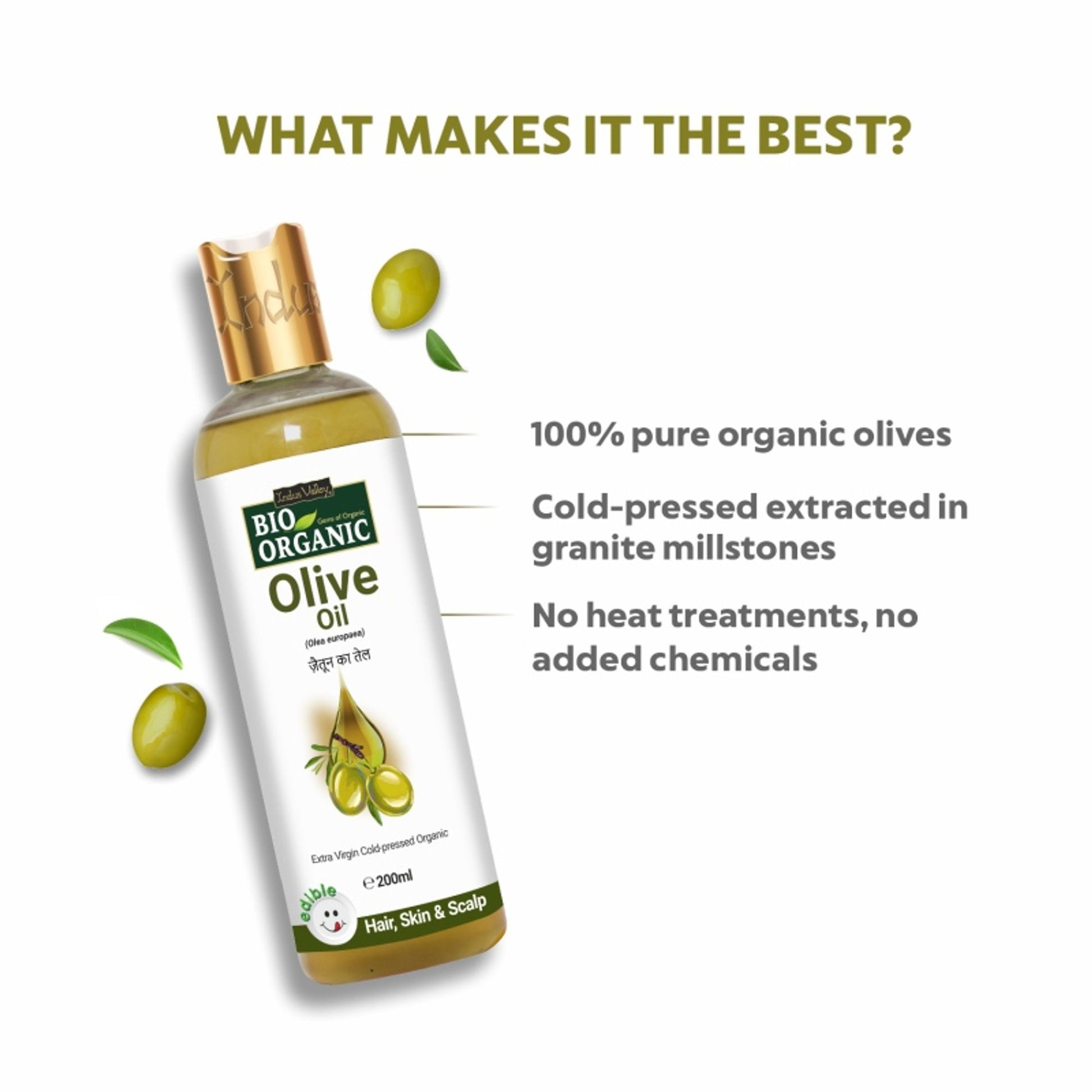 Indus Valley Bio Organic Extra Virgin Olive Massage Oil