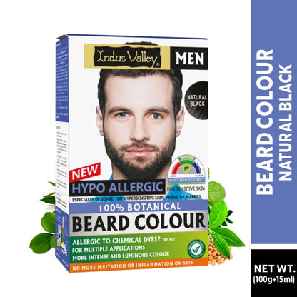 Indus Valley Men Hypo Allergic Beard Colour - Natural Black