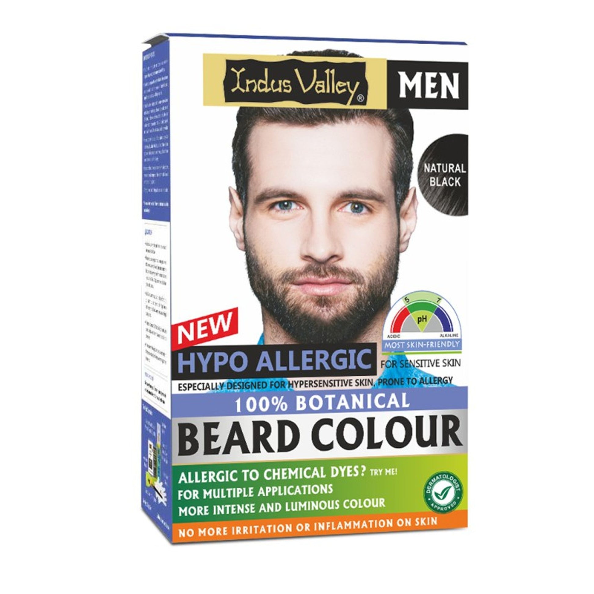 Indus Valley Men Hypo Allergic Beard Colour - Natural Black