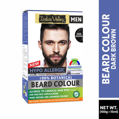 Indus Valley Men Hypo Allergic Beard Colour - Dark Brown