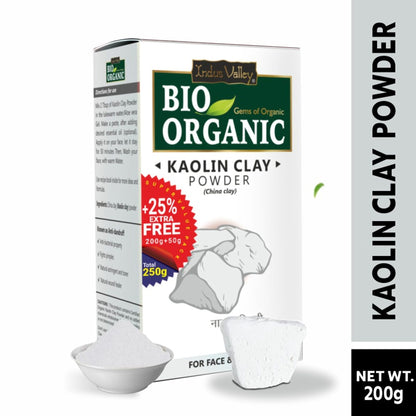 Indus Valley Bio Organic Kaolin Clay Powder for Face & Skin