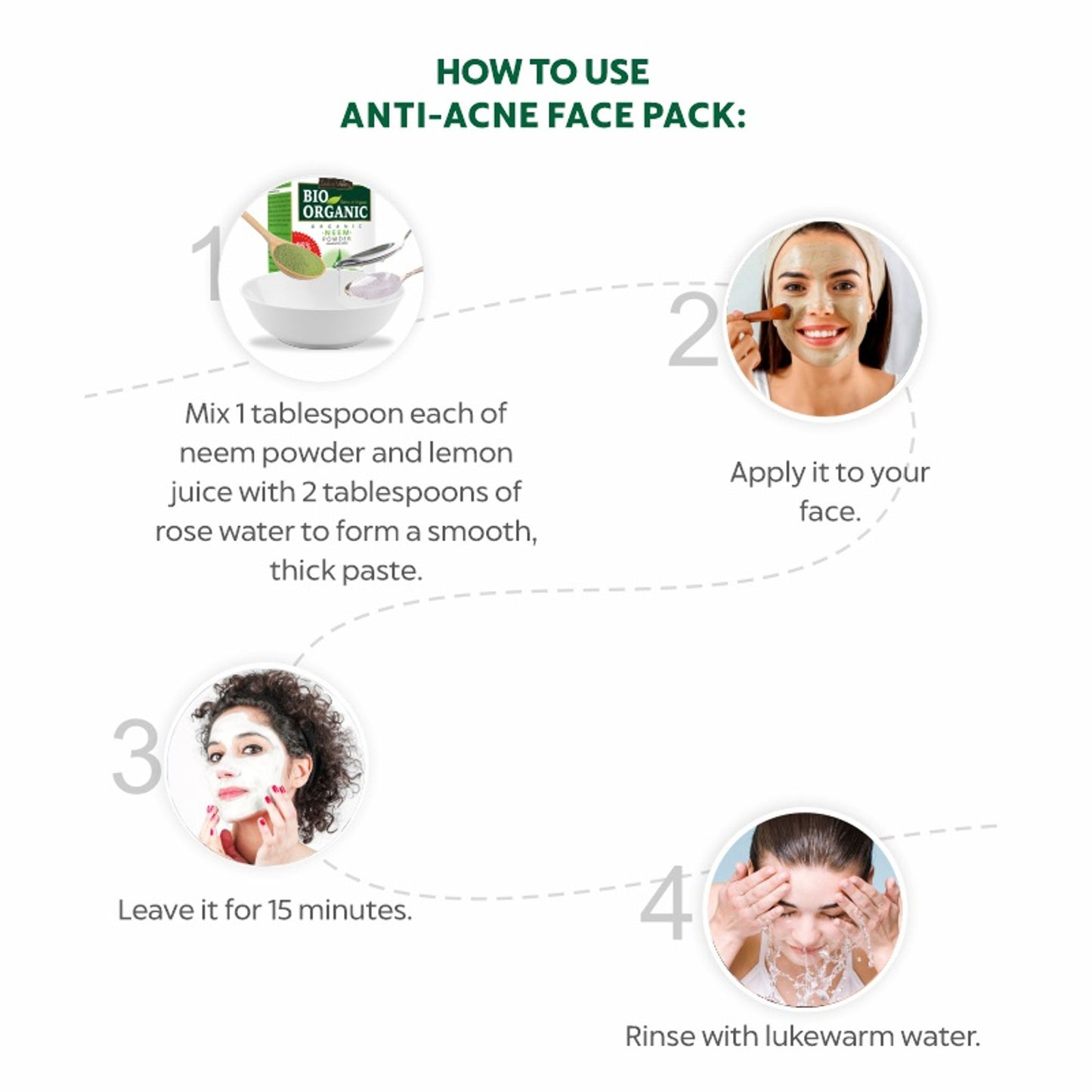 Indus Valley Bio Organic Neem Powder for Hair & Skin