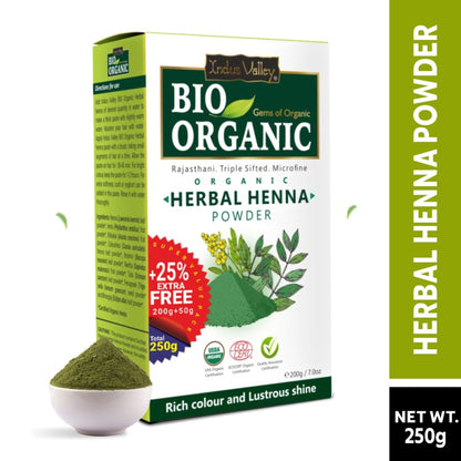 Indus Valley Henna Powder Natural Hair Color, Shine & Conditioning