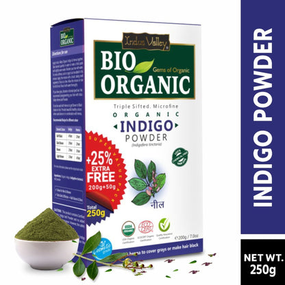 Indus Valley Indigo Powder Natural Hair Color & Grey Coverage