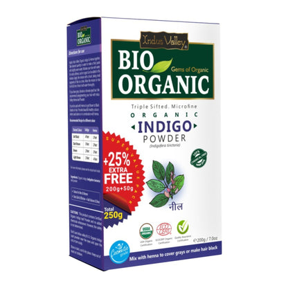 Indus Valley Indigo Powder Natural Hair Color & Grey Coverage